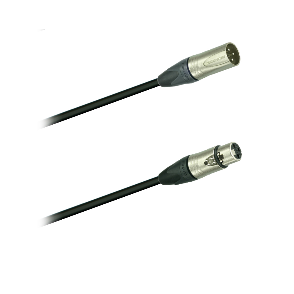 [17800/SW] Dreitec 17800 Mikrofonkabel m/Blanke Neutrik plugger (0.5)
