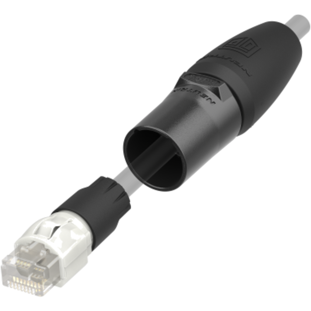 [NE8MXR-B-TOP] Neutrik NE8MXR-B-TOP – etherCON® RJ45 med retractable shell (TOP-serie, IP65) 