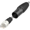 Neutrik NE8MXR-B-TOP – etherCON® RJ45 med retractable shell (TOP-serie, IP65) 