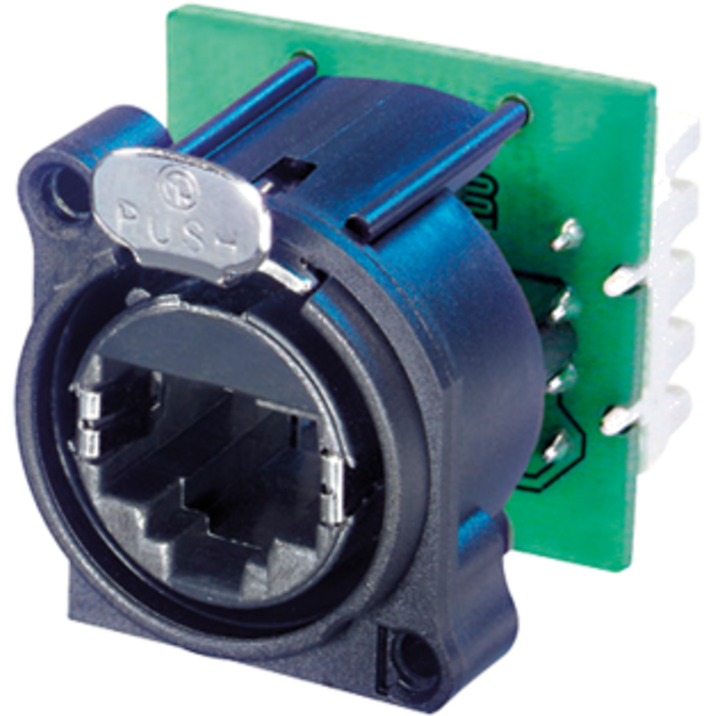 [NE8FAV-YK] Neutrik NE8FAV-YK – etherCON® CAT5e A-serie chassis-kontakt med IDC-tilkobling