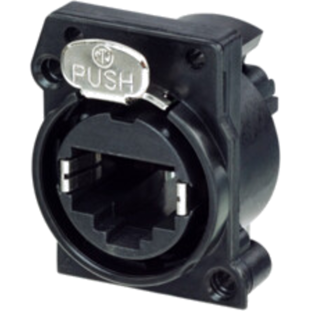 [NE8FAV-C5] Neutrik NE8FAV-C5 – etherCON® CAT5e A-serie chassis-kontakt, vertikal PCB-montasje