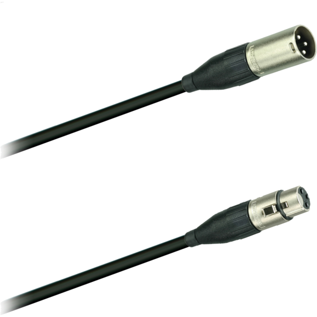 [17670/SW] Dreitec Mikrofon- / Audio-kabel, Amphenol AC3M – Amphenol AC3F (0.5m)