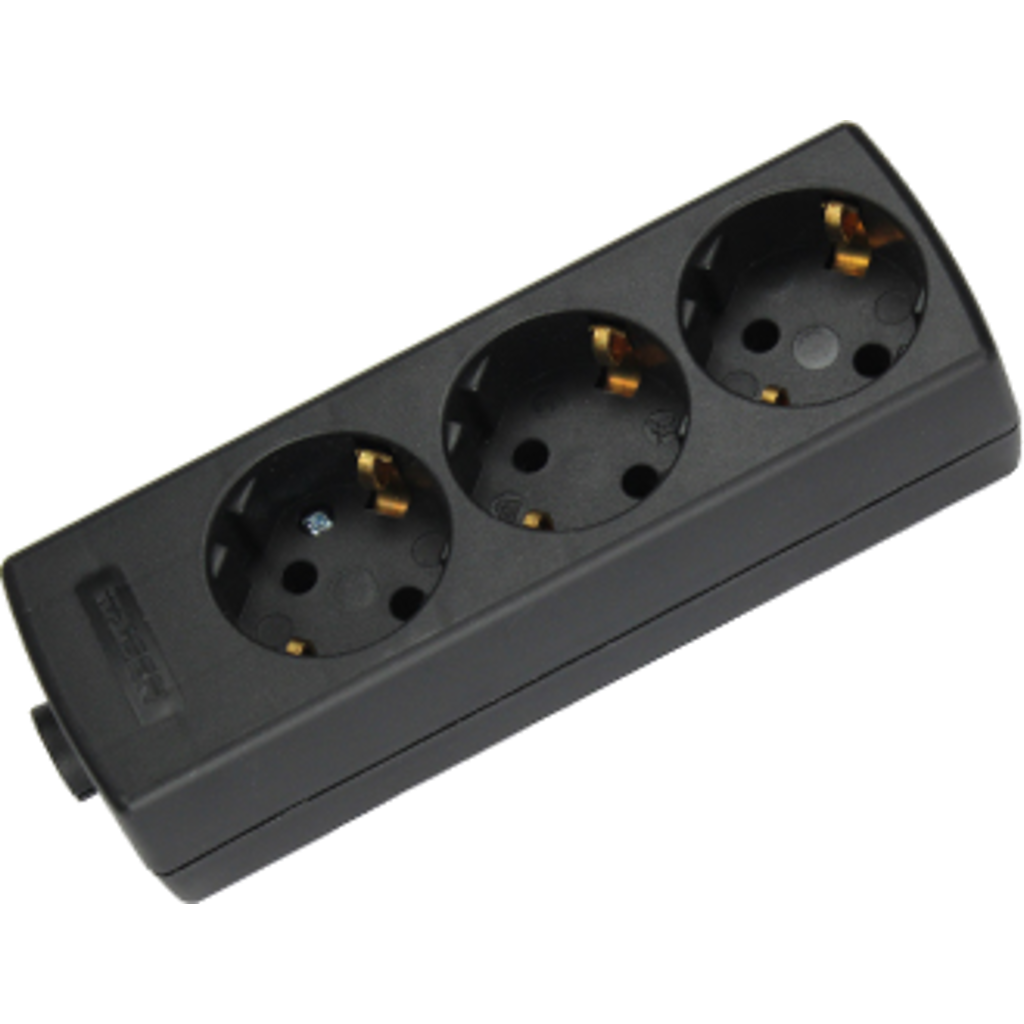 [4980] Dreitec 4980 – Schuko 3-veis fordeler uten kabel