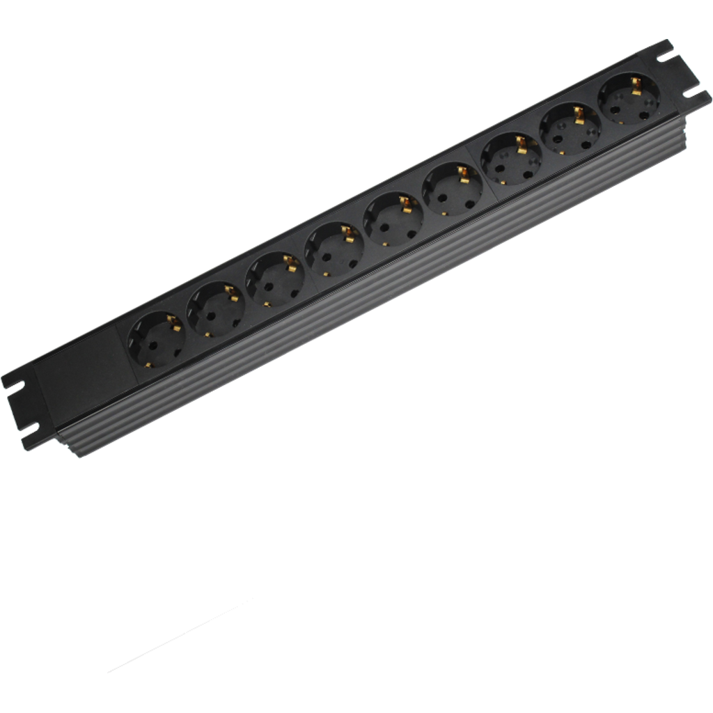 Dreitec 4978 – 19” Schuko 9-veis strømfordeler