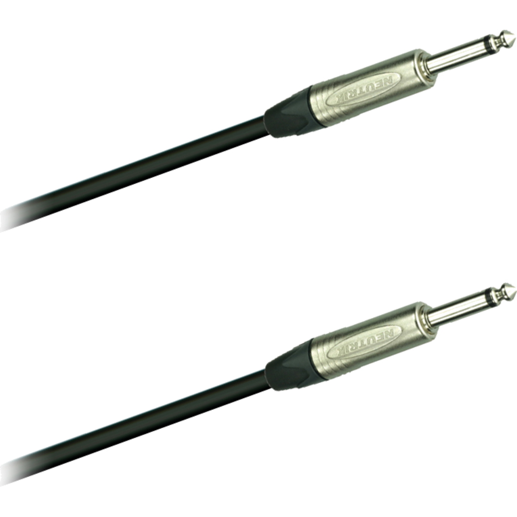 [16211/SW] Dreitec 16211 instrumentkabel med rett Neutrik jack – pålitelig kabel for gitar, bass og keyboard (0.25m)