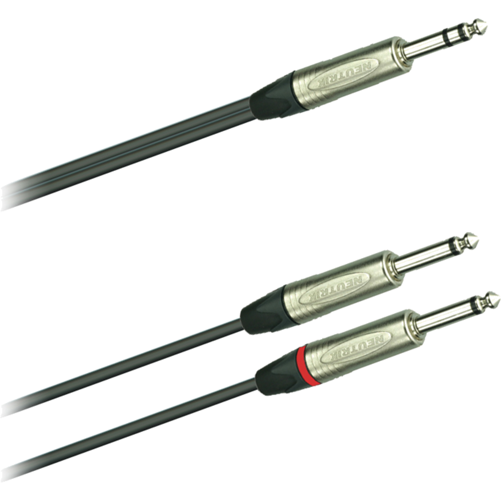 [63106] Dreitec 63110 – Y-Audio-kabel Neutrik NP3X til 2 × NP2X (1m)