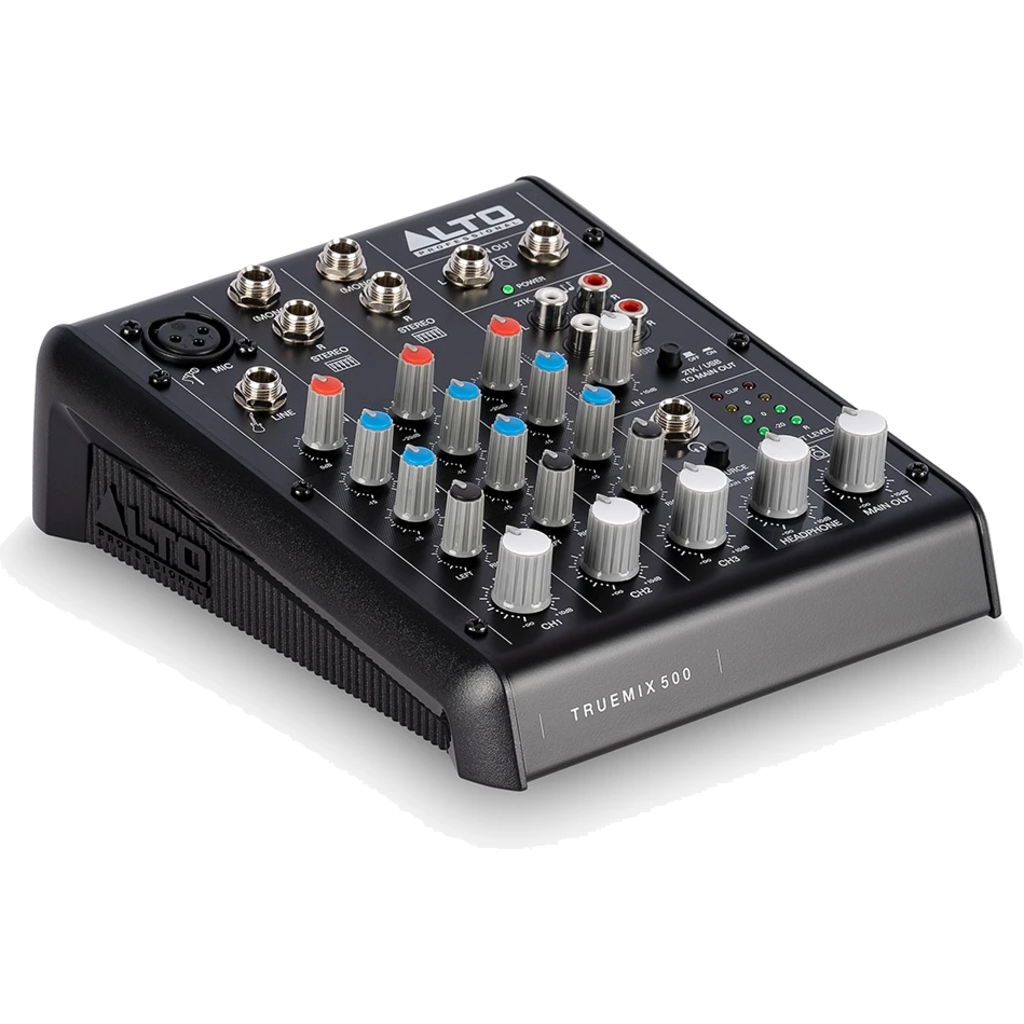 [TRUEMIX-500] Alto Professional TrueMix 500 er en kompakt 5-kanals analog mikser med innebygd USB-lydgrensesnitt for opptak og avspilling.