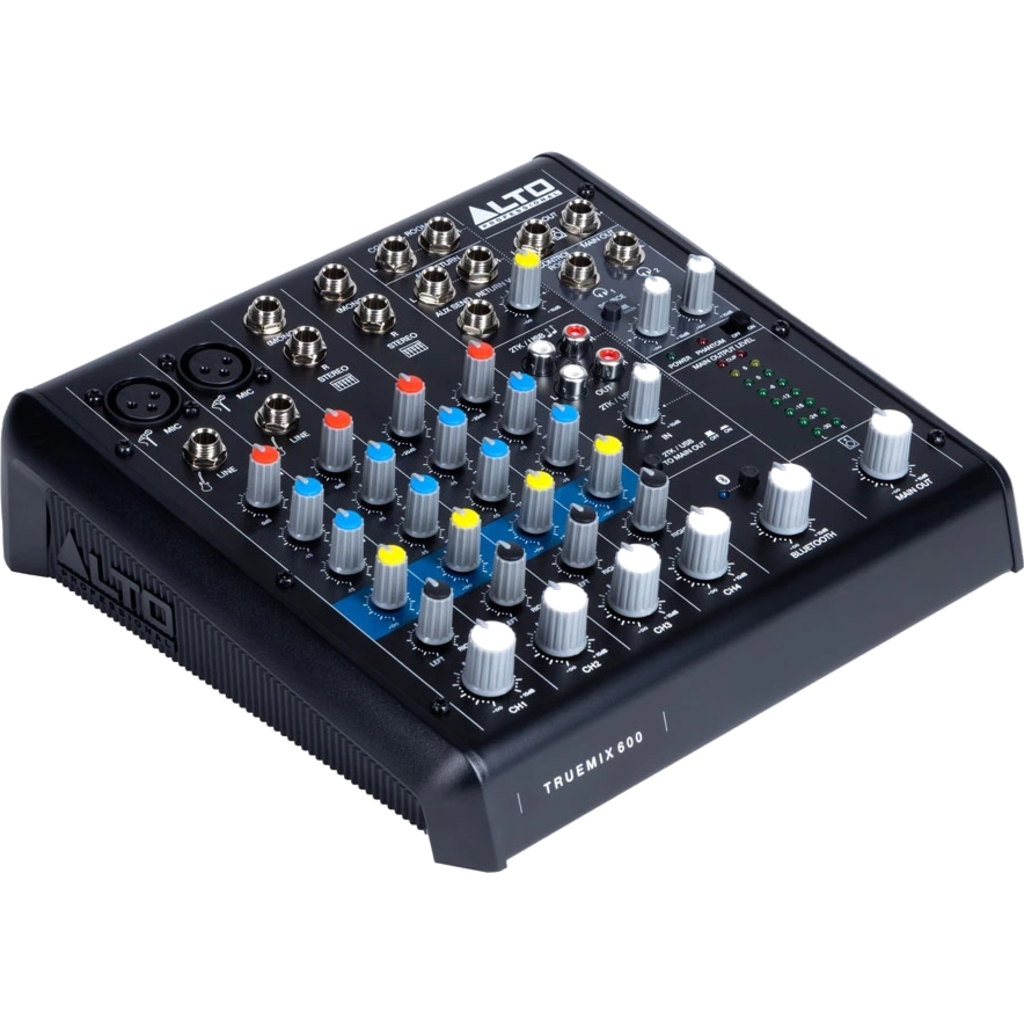[TRUEMIX-600] Alto Professional TrueMix 600 er en 6-kanals kompakt mikser med USB-grensesnitt og innebygd Bluetooth.