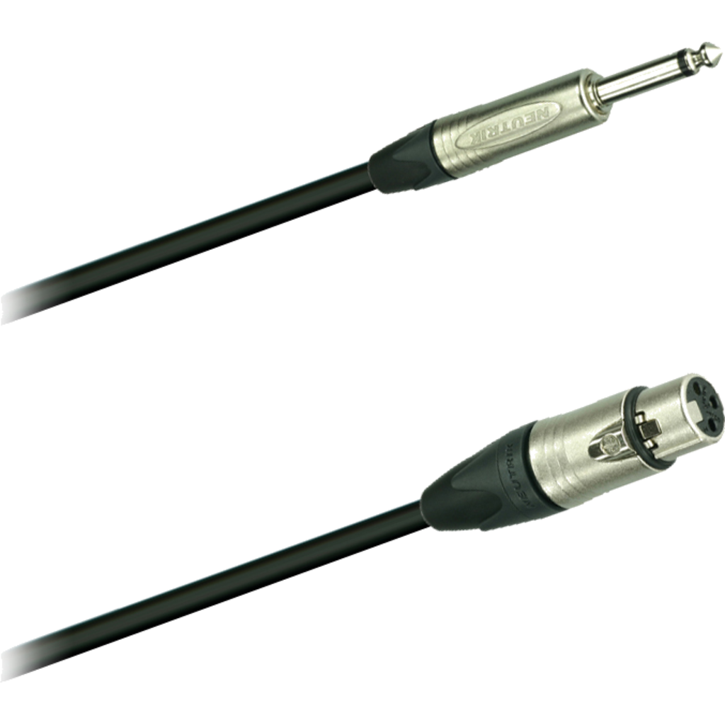 [17410/SW] Dreitec 17410 Mikrofon-/Audio-kabel Neutrik NP2X – NC3FXX (Jack–XLR) (0.5m)