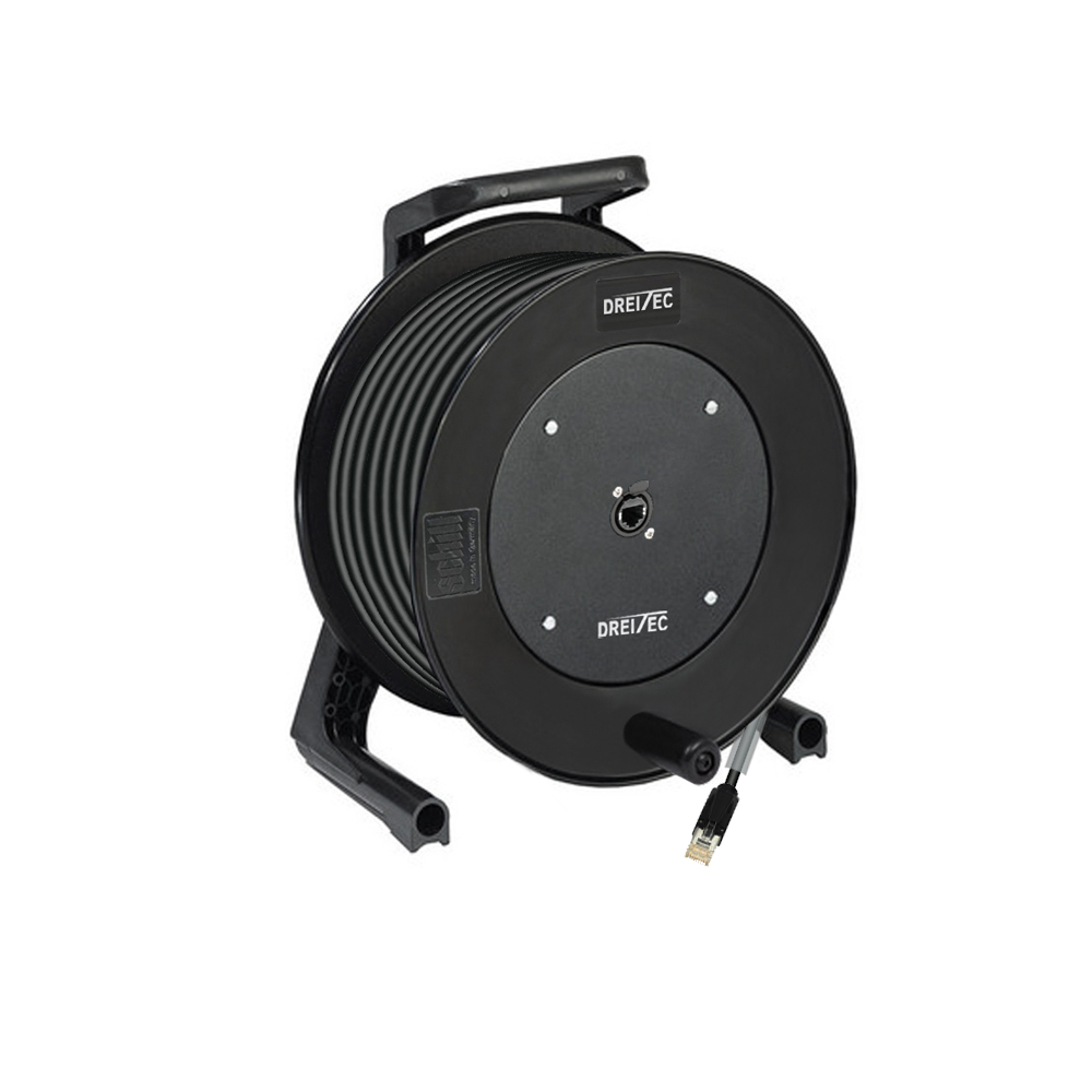[88390-50] Dreitec Kabeltrommel med Cat 5e – Schill GT310, Neutrik etherCON til Hirose RJ45 (50m)
