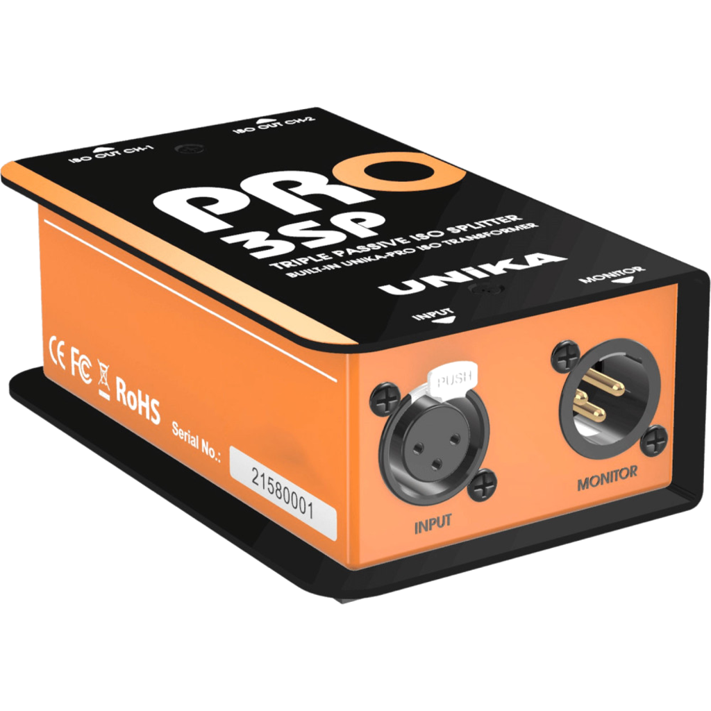 [117007] UNiKA PRO-3SP – Trippel passiv ISO-splitter med “custom” isolasjonstransformator