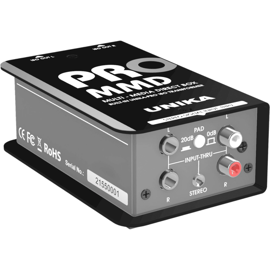 [117004] UNiKA PRO-MMD – Passiv stereo multimedia DI-boks med “custom” isolasjonstransformatorer