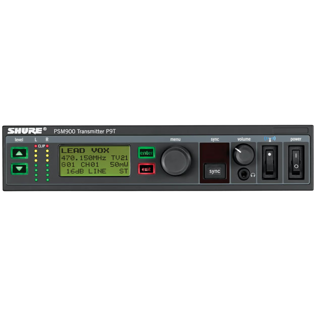 [P9TE=-L6E] Shure PSM900 P9T – profesjonell In-Ear-sender med overlegen lyd og stabil RF-ytelse (L6E (656–692 MHz))