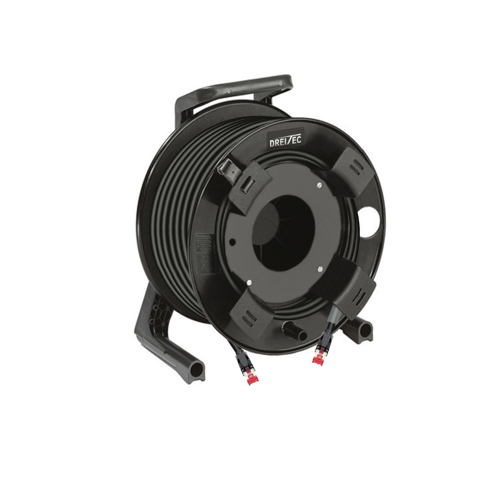 [88580-50] Dreitec Kabeltrommel med Cat 7 – Schill GT310, Hirose RJ45 til Hirose RJ45 (50m)