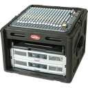 SKB 1SKB-R106 er et roto-støpt konsollrack med 10U toppseksjon og 6U frontmontering