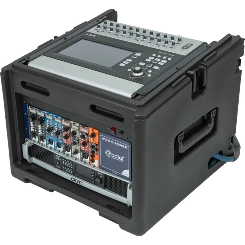 [SKB R106w] SKB Cases 1SKB-R106W – 10U/6U RotoRack med hjul og uttrekkshåndtak