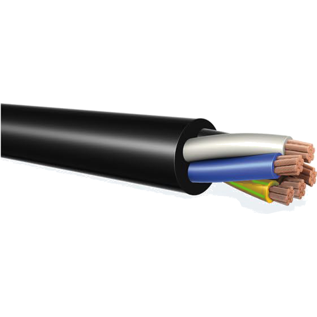 Dreitec 14702 Gummi-Strømkabel er en robust og høyfleksibel H07 RN-F kabel