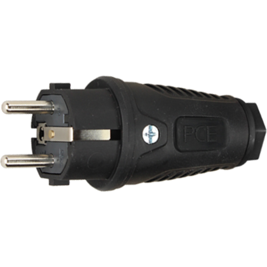 Dreitec 5064 er en robust Schuko-plugg i fullgummi for profesjonelle strømløsninger