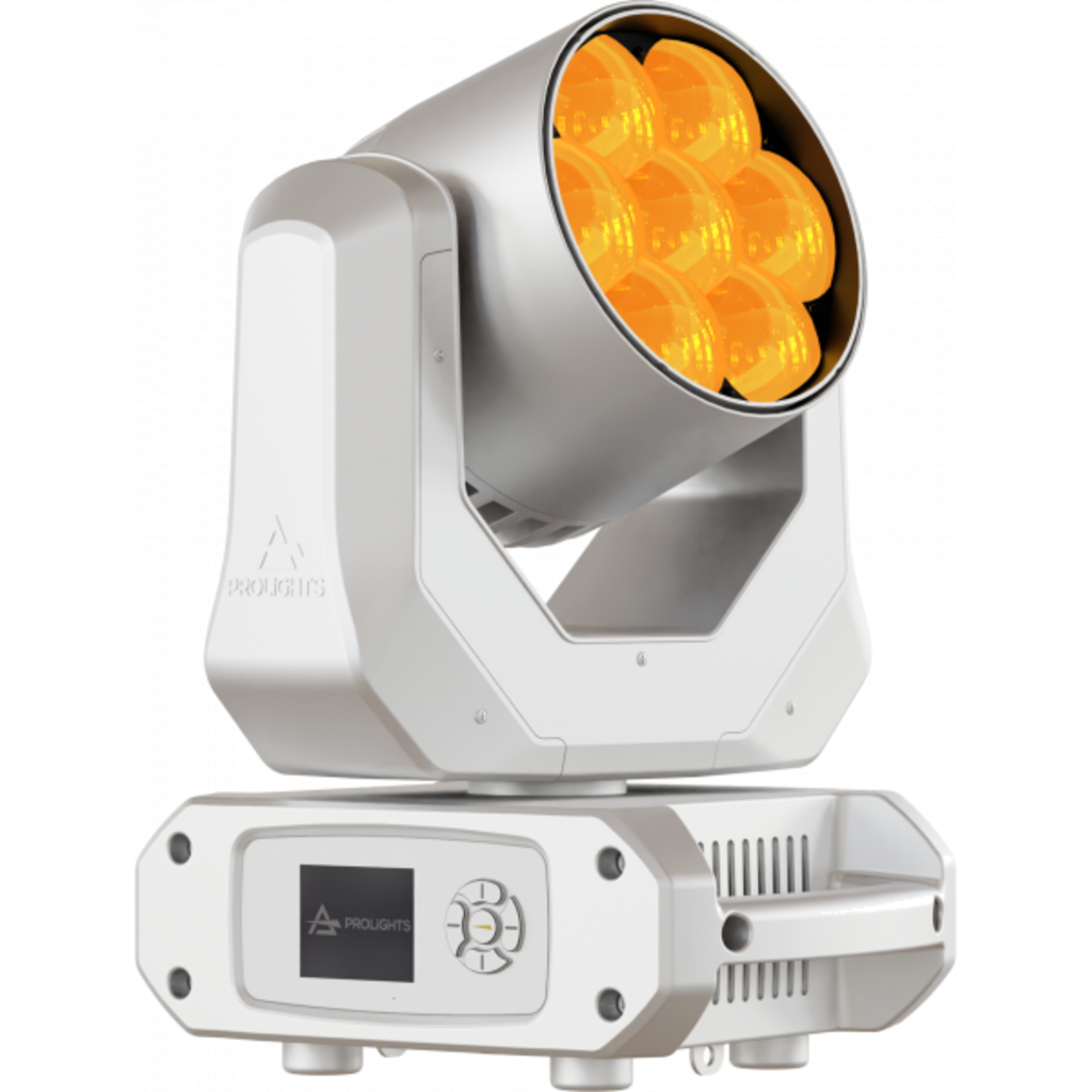 [169403] Prolights Jet Wash7 WH – 7×20W RGBW LED wash-lampe med 4°–55° zoom, hvit