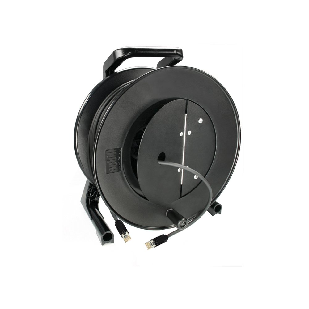 Dreitec Kabeltrommel med Cat 5e og klappdeksel – Schill GT310, RJ45 til RJ45