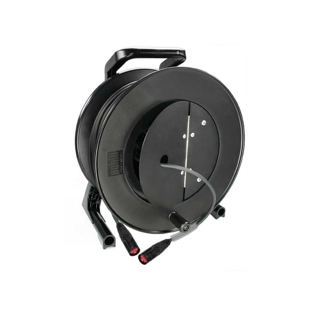 [88555-50] Dreitec Kabeltrommel med Cat 7 og klappdeksel – Schill GT310, Hirose etherCON til Hirose etherCON (50m)