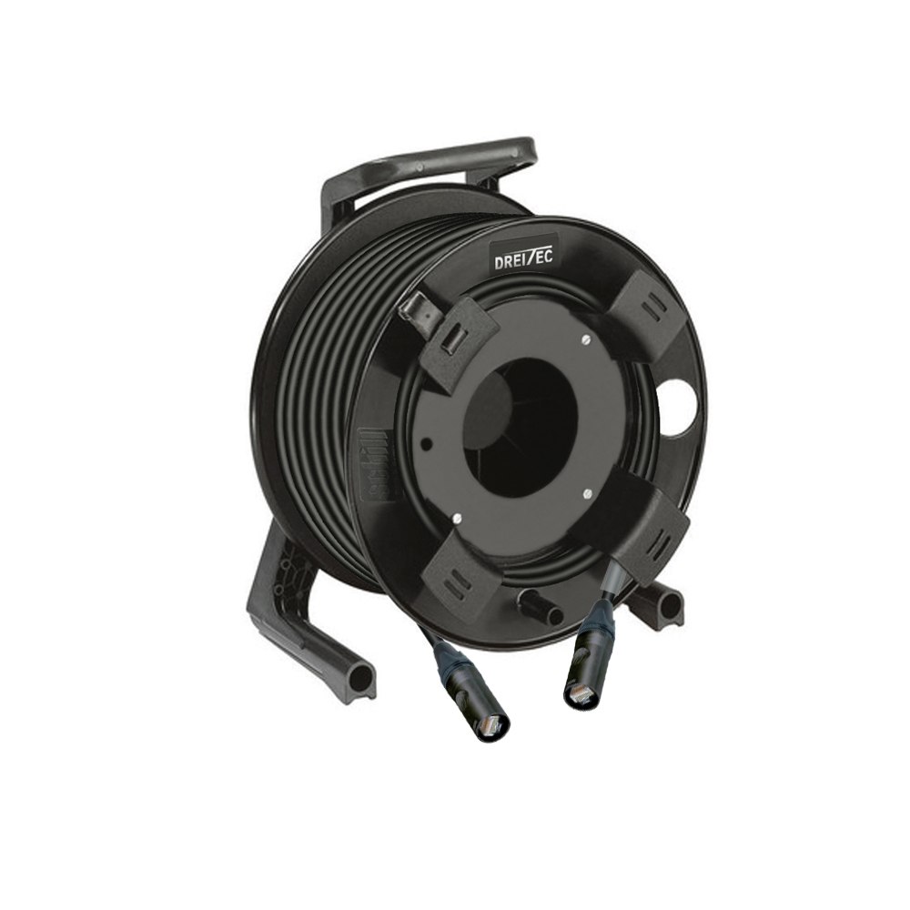 [88785-80] Dreitec Kabeltrommel med Long Range Cat 5e – Schill GT310, Neutrik etherCON til etherCON (80m)