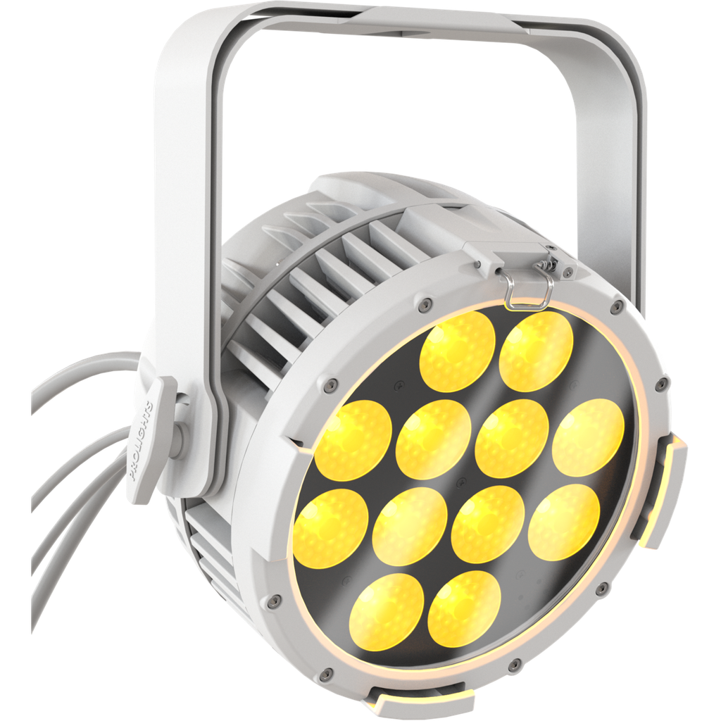 [172558] Prolights LumiPar 12Arc 45D – IP65 LED PAR 12 × 9W RGBW, 45° lysvinkel (hvit finish) 