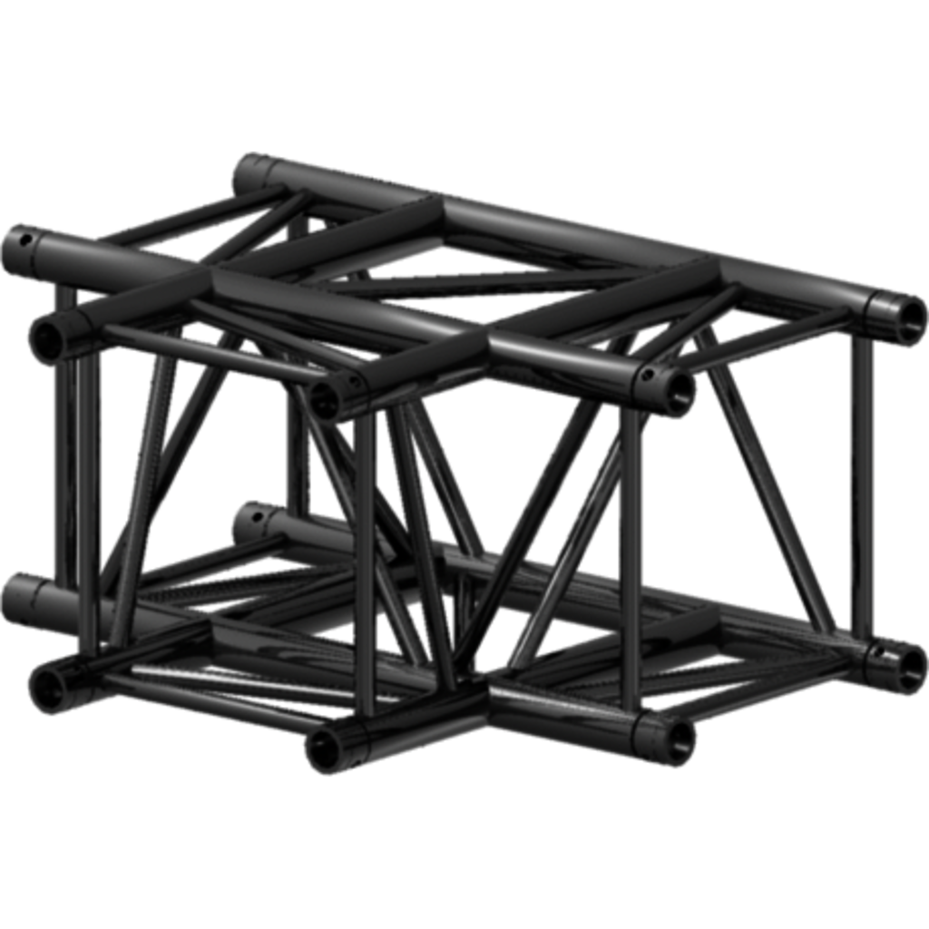 [166273] Prolyte H30V-C017 Firkant hjørne 3-Veis T, Sort, Ø48x3mm