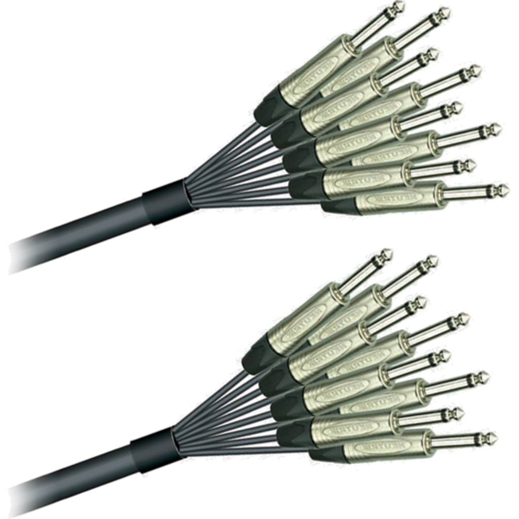 [80819-2.0] Dreitec 80819 Audio-multitrack med 6,3 mm mono-jack til 6,3 mm mono-jack (2m, 4-par)