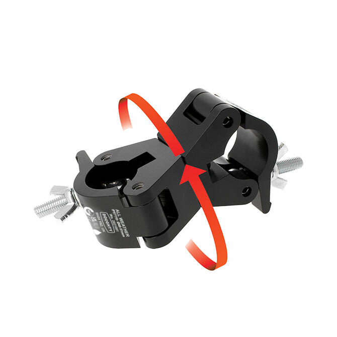 [182075] Doughty IP57110 All Weather Swivel Coupler – 48–51 mm, WLL 750 kg, sort 