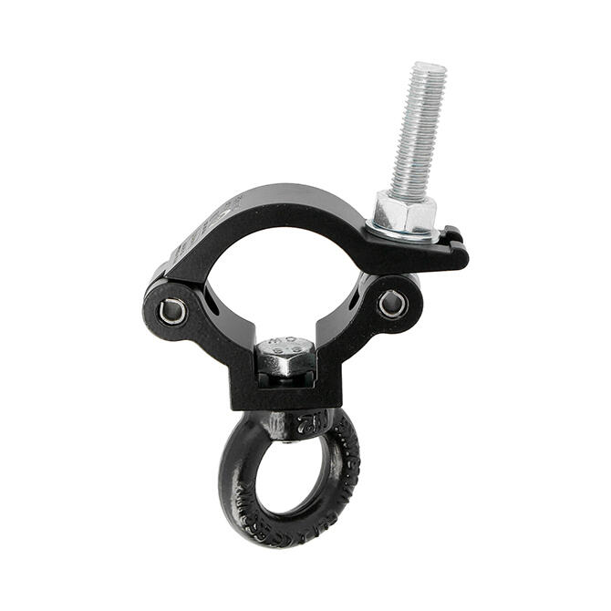 Doughty T58090 Slimline Lightweight Hanging Clamp med øye – 48–51 mm, WLL 300 kg, sort 
