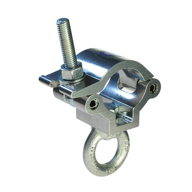 Doughty T58109 Lightweight Hanging Clamp med øye – 48–51 mm, WLL 340 kg, sølv 