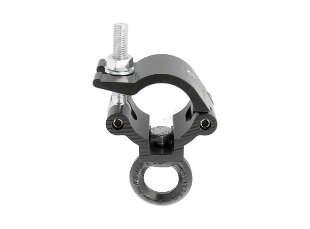Doughty T58119 Lightweight Hanging Clamp med øye – 48–51 mm, WLL 340 kg, sort 