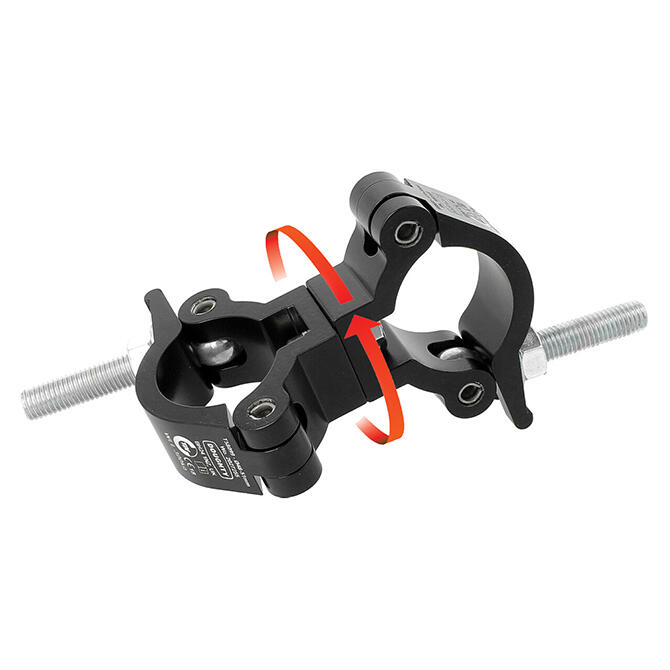 Doughty T58099 Slimline Lightweight Swivel Coupler – 48–51 mm, WLL 300 kg, sort 