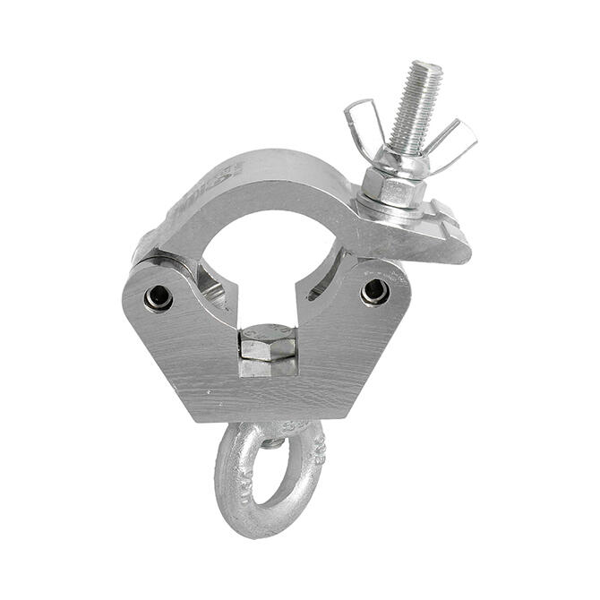 Doughty T57205 Hanging Clamp med øye – 48–51 mm, WLL 340 kg, sølv 