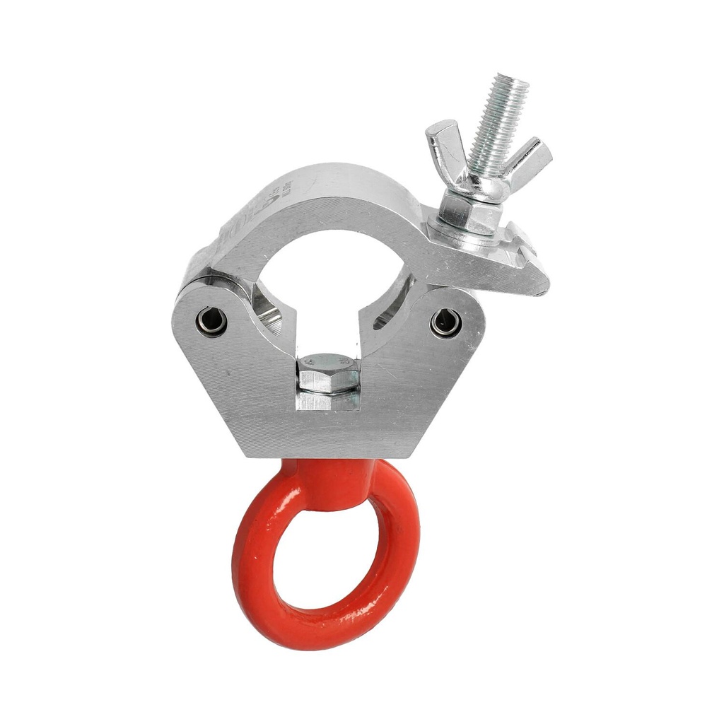 Doughty T57207 Hanging Clamp med øye – 48–51 mm, WLL 500 kg, sølv 
