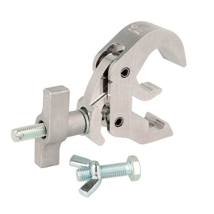 Doughty T58305 Slimline Quick Trigger Hook Clamp – 38–51 mm, WLL 100 kg, sølv 