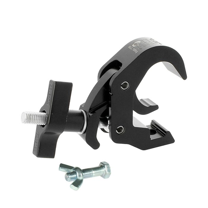 [156360] Doughty T58306 Slimline Quick Trigger Hook Clamp – 38–51 mm, WLL 100 kg, sort 
