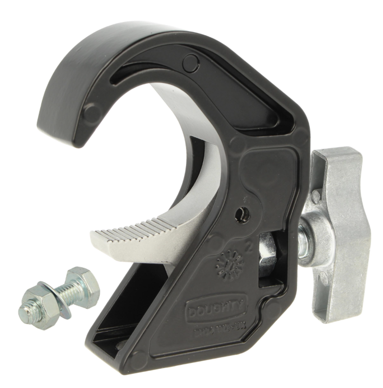 Doughty T58410 Fifty Clamp – 38–51 mm, WLL 50 kg, sort 