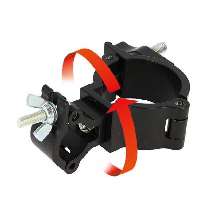 Doughty T5813201 Swivel Clamp – 48–51 mm / 25–38 mm, WLL 100 kg, sort 