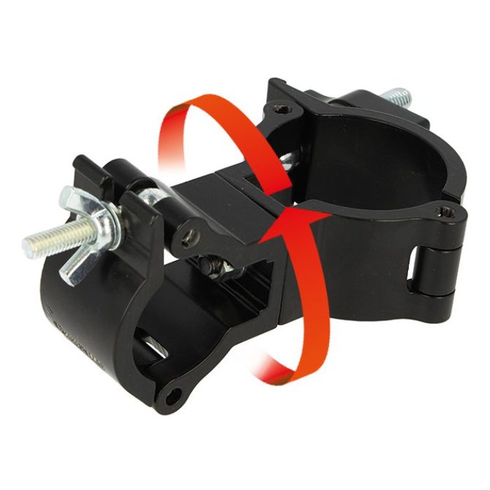 Doughty T5813301 Swivel Clamp – 48–51 mm / 32 mm, WLL 100 kg, sort 