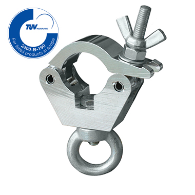 Doughty T58014 Slimline Hanging Clamp – 48–51 mm, SWL 340 kg, sølv 