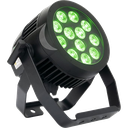 ADJ 12P HEX IP SELECT er en IP65-klassifisert LED PAR-lampe fra ADJ med 12 × 12W RGBAW+UV og 25° spredning.