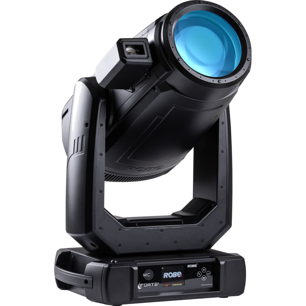 Robe iFORTE FS – IP65 moving follow spot-profil med RoboSpot-kamera, 1000 W White LED, opptil 50 000 lm, 5°–55° zoom 