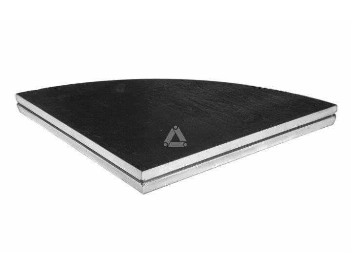 [165177] Prolyte SM-DL-B-R100 StageDex BasicLine 90° spisset scenedekk 1×1 m – sort belagt