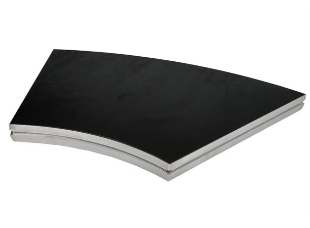 [165178] Prolyte SM-DL-B-R200 StageDex BasicLine 90° avrundet scenedekk 1×1 m – sort belagt 