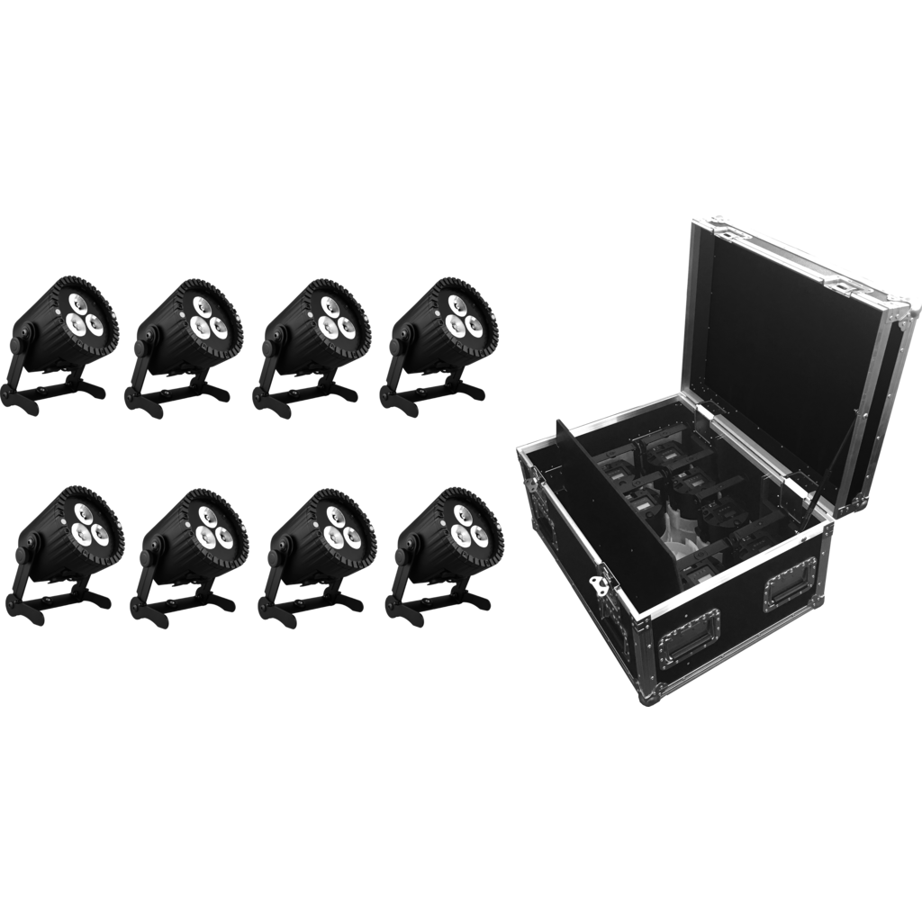 [157610] ASTERA AX5 Kit, 8 lamper i flght 8 x AX5 i flightcase med ladeplate