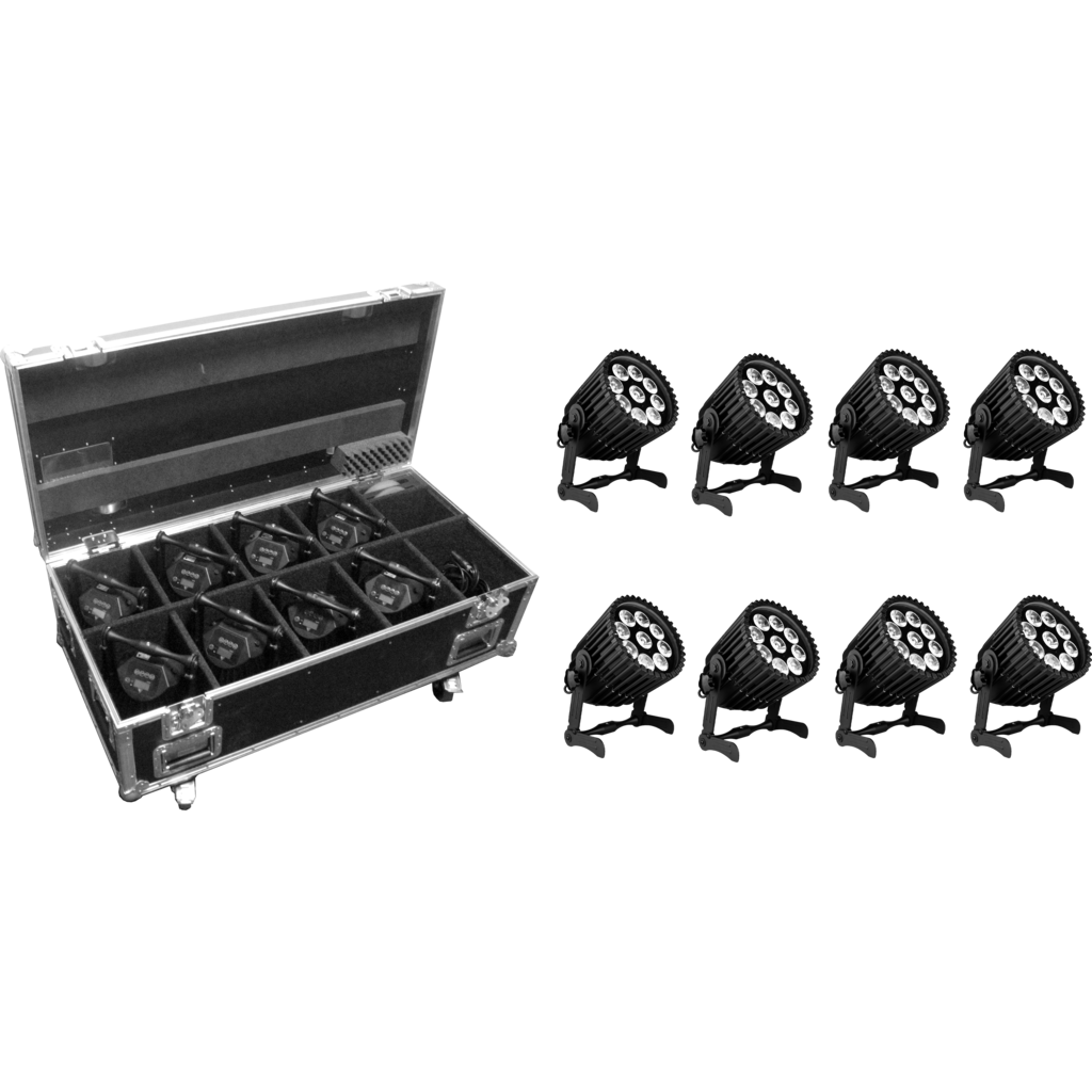 [157611] ASTERA AX10 Kit, 8 lamper i flght 8 x AX10 i flightcase med lading