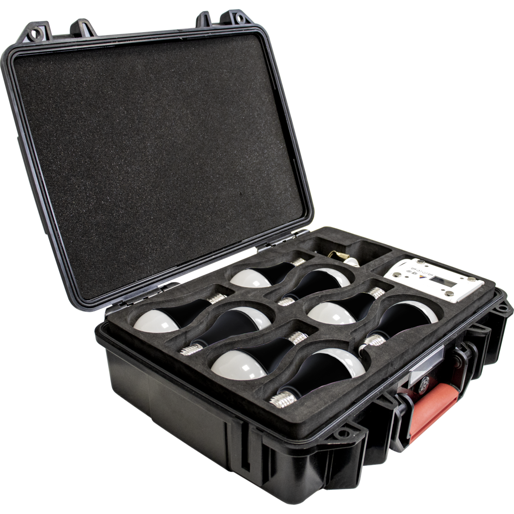 ASTERA NYX Bulb bundle, Sort 8 pærer, powerstation, ladekoffert, tilb