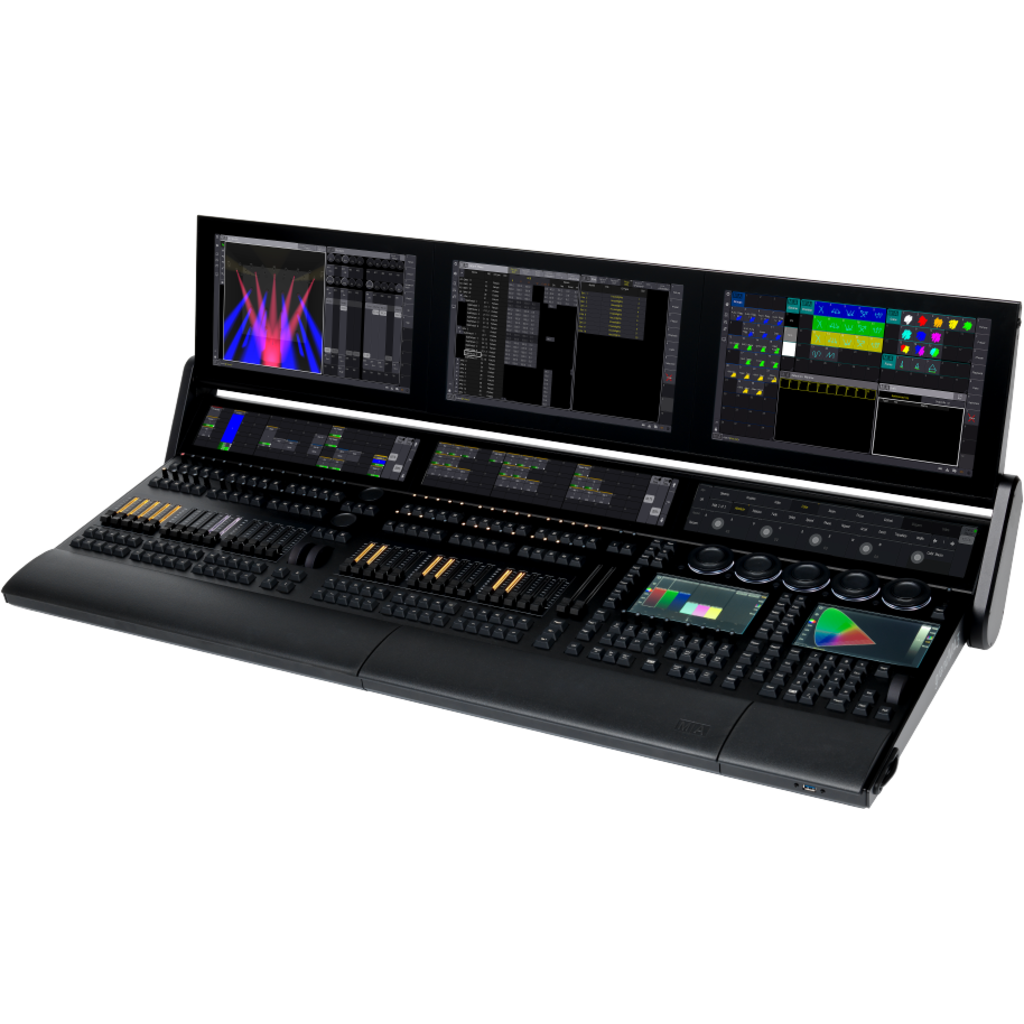 MA Lighting 4010500 grandMA3 full-size er en flaggskip lyskontrollkonsoll for de mest krevende profesjonelle produksjonene